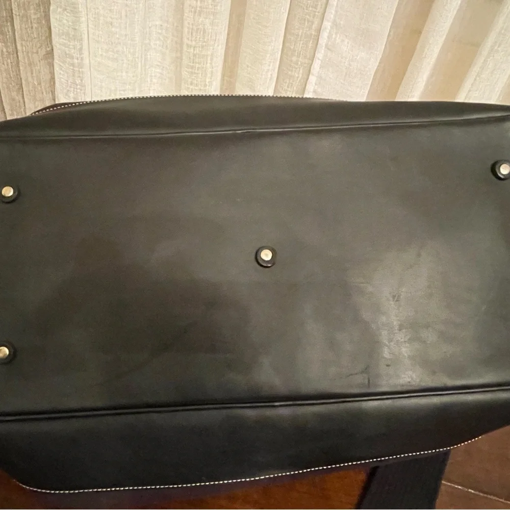 Coach leather and canvas small overnight bag